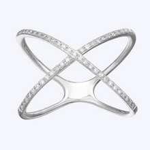 Load image into Gallery viewer, Pave Diamond Criss-Cross Rings
