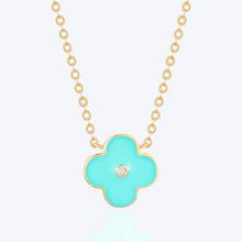 Load image into Gallery viewer, Enamel Clover Pendant Necklace
