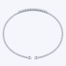 Load image into Gallery viewer, Bujukan Bead Cuff Bracelet with Bezel Set Diamond Stations
